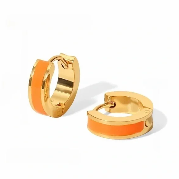 Elegant Gold-Plated Hoop Earrings Set - Picture 3 of 8
